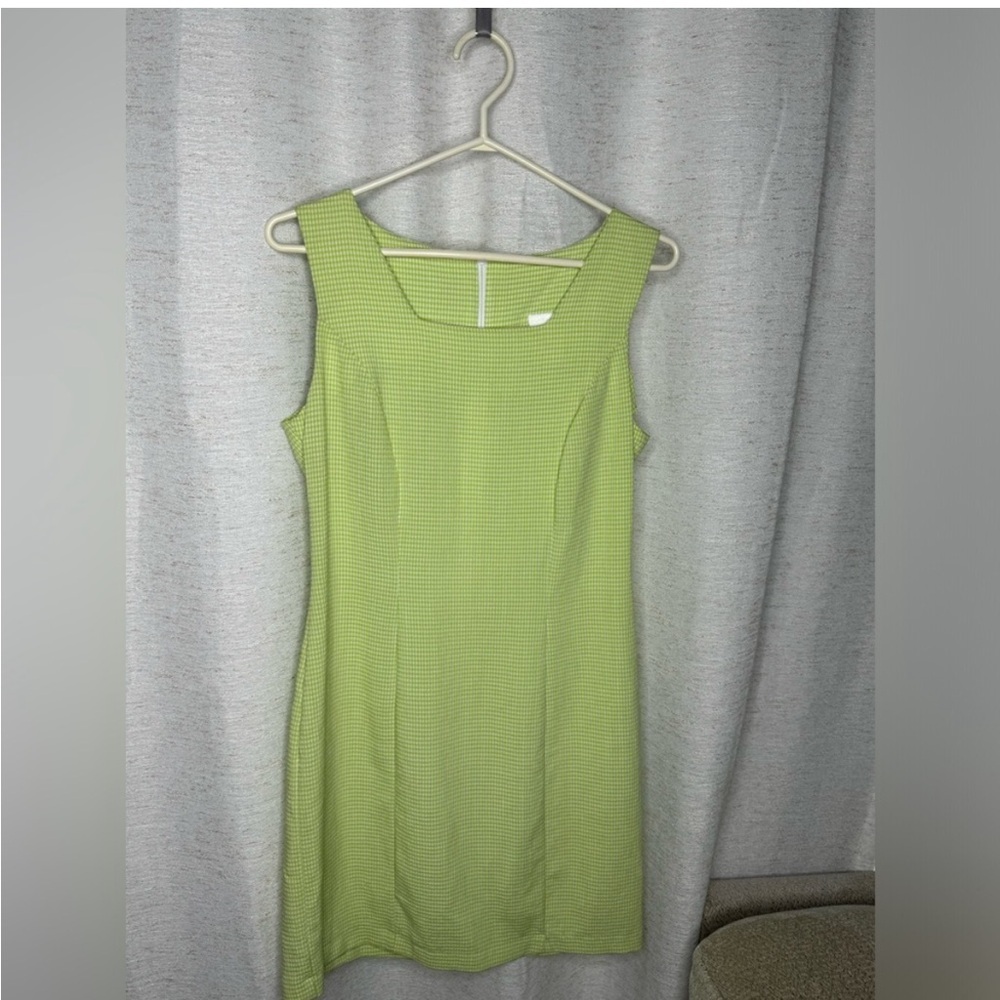 Vintage Lime Gingham Dress